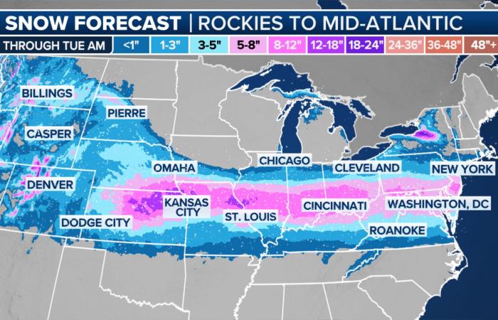 La tempesta invernale minaccia quasi 60 milioni di persone in 25 stati con forti nevicate e ghiaccio paralizzante