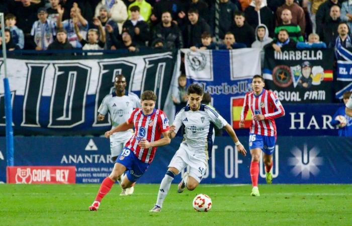 Min 45. Primo tempo allo La Rosaleda con l’Atlético de Madrid in vantaggio (0-1)