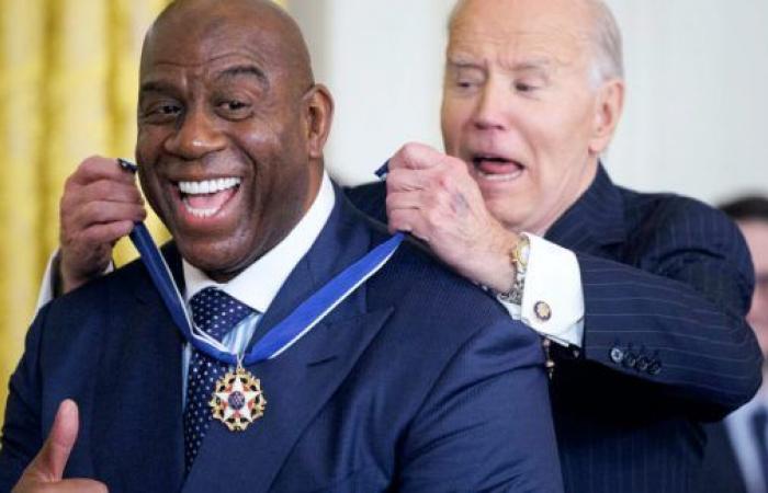 Magic Johnson riceve la più alta decorazione civile degli Stati Uniti • Basket USA