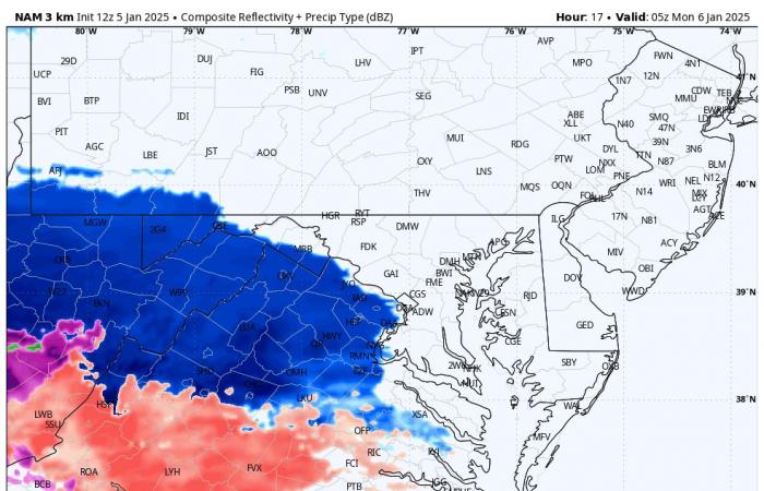 La mia ultima chiamata per la cronologia delle nevicate e della tempesta invernale lunedì