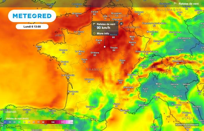 le nostre mappe confermano le violente raffiche di vento! Quali regioni sono interessate?