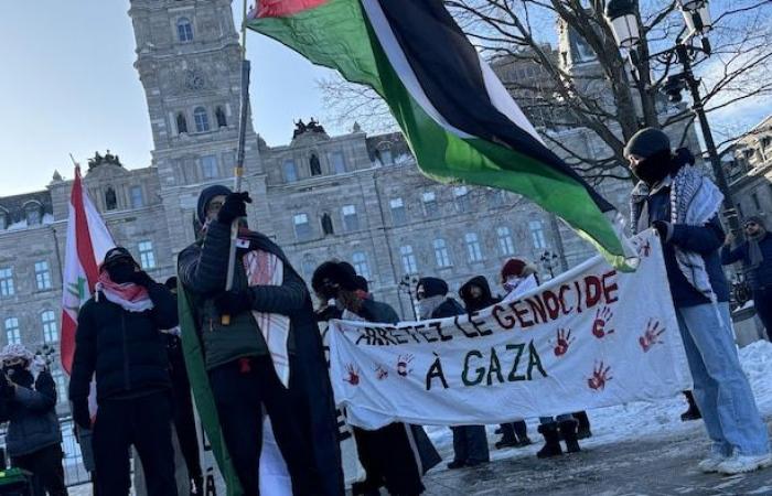 Prima manifestazione filo-palestinese dell’anno nonostante il freddo in Quebec