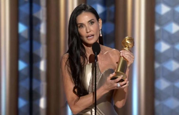 Demi Moore afferma di essere in “Shock” per la vittoria ai Golden Globes per “The Substance”