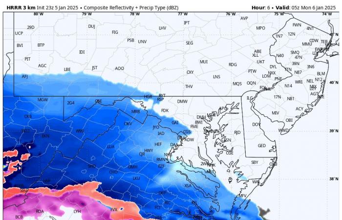 La mia ultima chiamata per la cronologia delle nevicate e della tempesta invernale lunedì