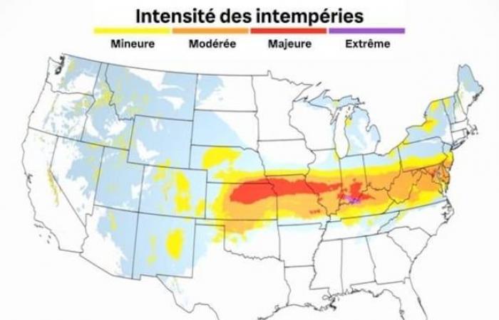 Stati Uniti orientali paralizzati da una forte tempesta