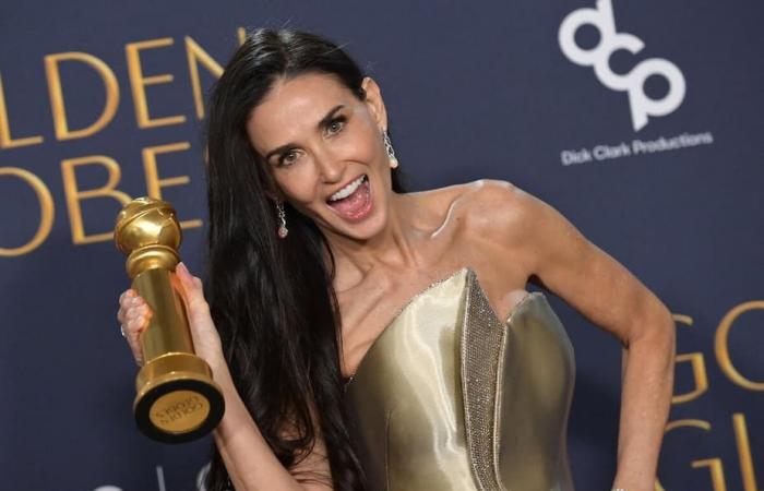 Demi Moore riceve il suo primo Golden Globe della carriera e le reazioni della sua famiglia sono davvero toccanti