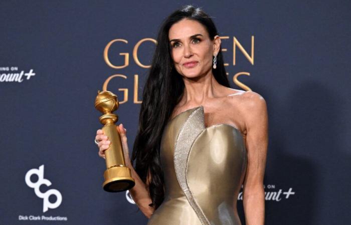 l’emozione di Demi Moore, incoronata ai Golden Globes 2025