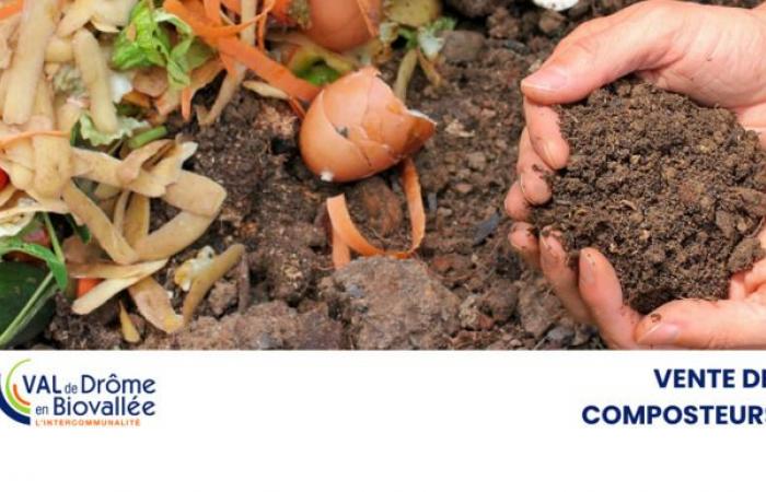 Vendita di composter Sede della Comunità dei Comuni della Val de Drôme a Biovallée Eurre mercoledì 8 gennaio 2025