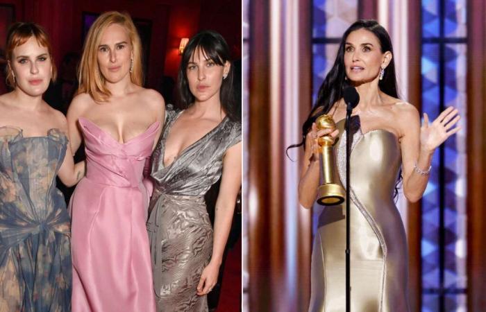 Rumer Willis celebra la vittoria dei Golden Globes di Demi Moore con le sorelle