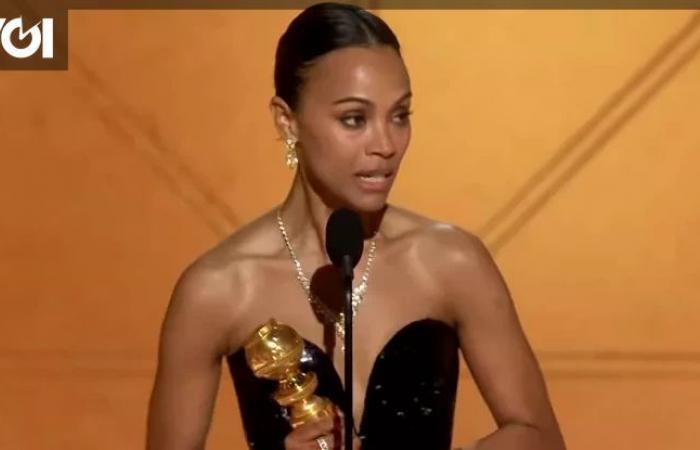 Zoe Saldana ha vinto per la prima volta i Golden Globe con il film di Emilia Perez