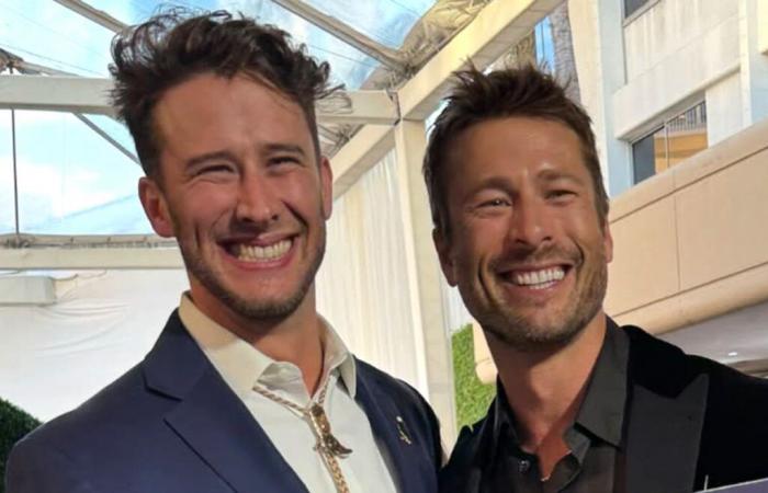 Glen Powell incontra il vincitore del lookalike ai Golden Globes