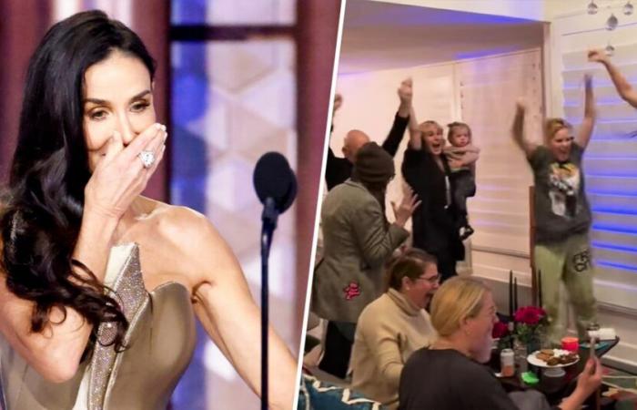 La reazione della famiglia di Demi Moore alla sua vittoria ai Golden Globe