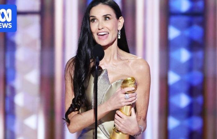 Il discorso di Demi Moore ai Golden Globes è una scintillante corona di 45 anni di carriera