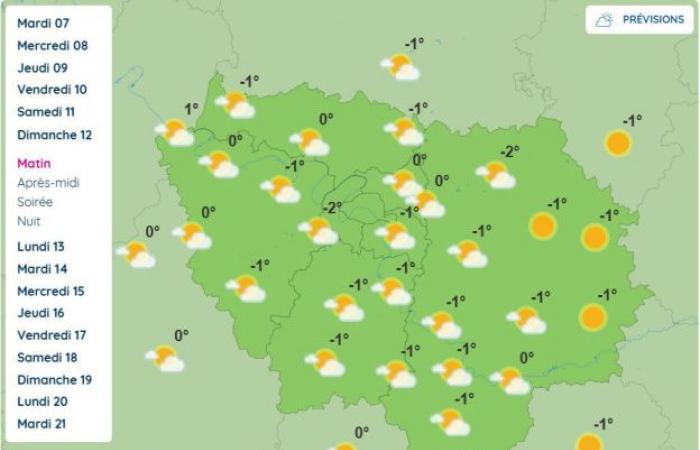 Meteo a Parigi e nell’Île-de-France: temperature negative attese da domenica