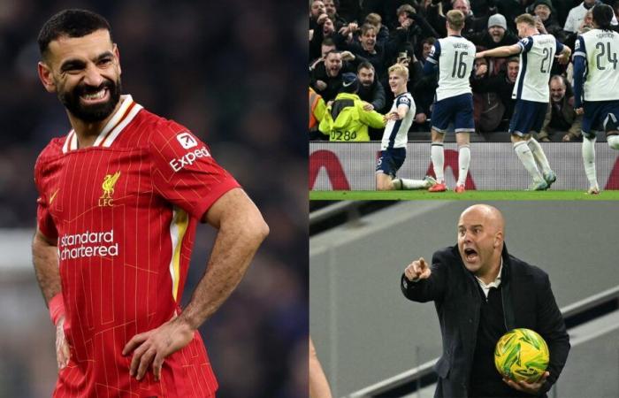 Qualcuno ha visto Mohamed Salah?! Reds in forma drammaticamente abbattuti dagli Spurs rattoppati nella semifinale della Coppa Carabao mentre il talismano scompare nella sconfitta dell’andata