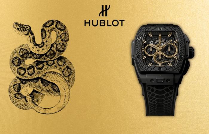 Il serpente d’oro che si avvolge su questo orologio Hublot potrebbe semplicemente ipnotizzarti