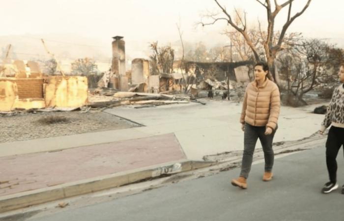 nel quartiere di Pacific Palisades, i residenti scoprono i danni