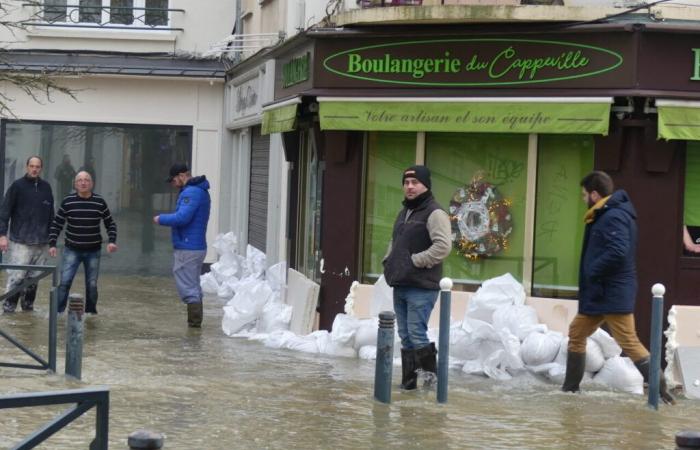 l’Epte continua a salire a Gisors, strade già sommerse dall’acqua