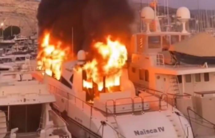 3 yacht distrutti da un incendio in un porto privato di Lava