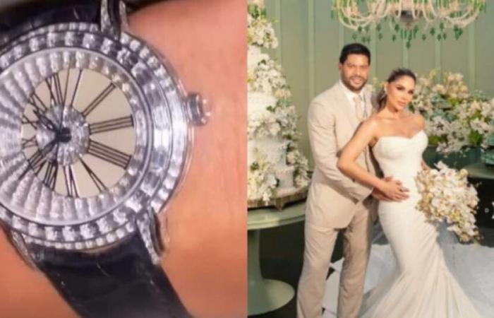 Sfoggiato! Il giocatore Hulk indossa un orologio di lusso da 3 milioni alla seconda festa di matrimonio