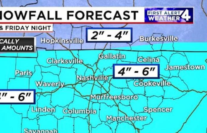 L’accumulo di neve continua in tutto il Midstate