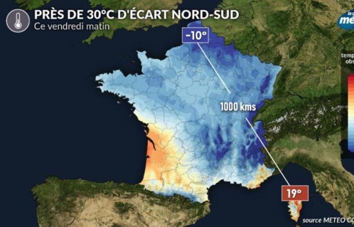 -10°C nel Pas-de-Calais e quasi 20°C in Corsica: perché 30°C di differenza in Francia?