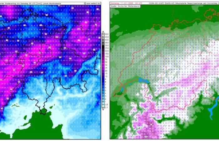 Meteo venerdì: neve sulle Alpi, pioggia nella Svizzera romanda