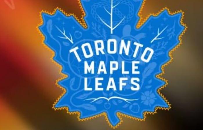 Un artista indigeno disegna il logo Maple Leafs