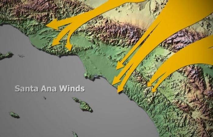 Come i venti del deserto stanno alimentando gli incendi che devastano la California meridionale