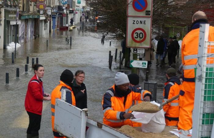 l’Epte continua a salire a Gisors, strade già sommerse dall’acqua