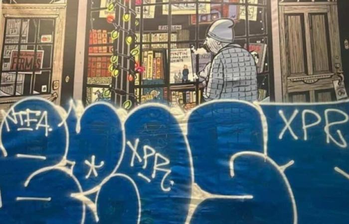 Il murale di Paul, eroe del fumettista del Quebec Michel Rabagliati, vandalizzato a Montreal