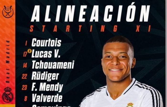 La formazione ufficiale del Real Madrid contro il Barcellona