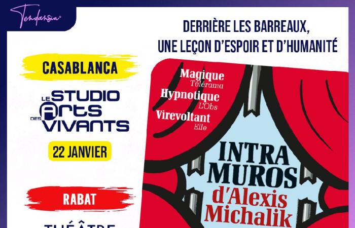 “Intra-Muros”: la pièce di Alexis Michalik in Marocco il 22 e 23 gennaio