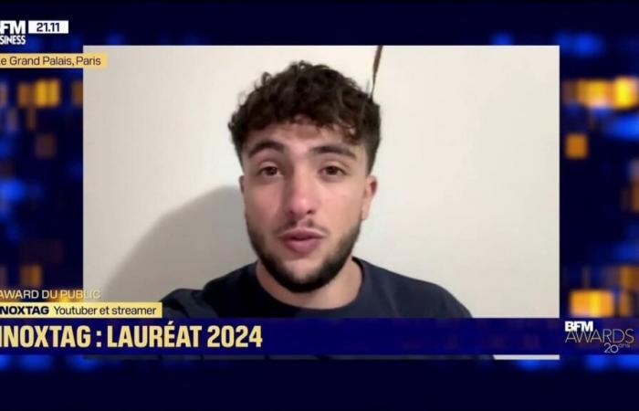 Lo YouTuber Inoxtag riceve dal pubblico i BFM Awards 2024