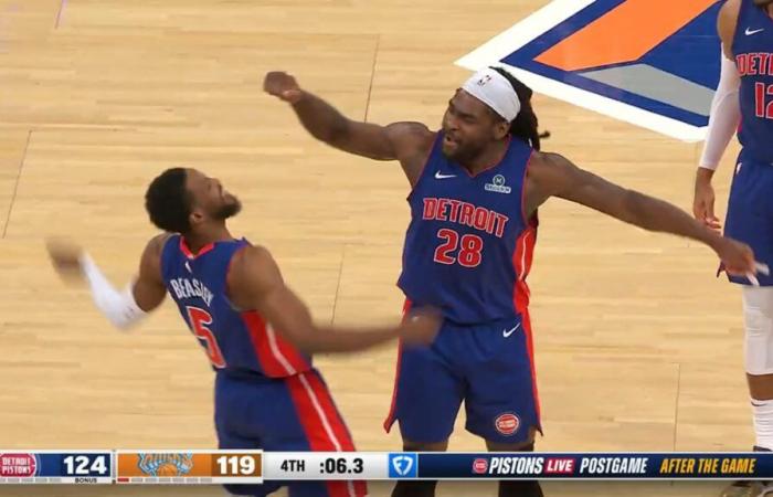 I Pistons dominano i Knicks (124-119)