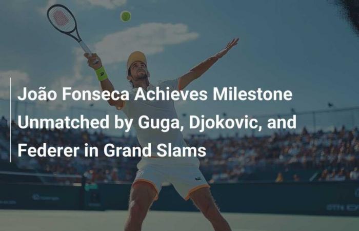 João Fonseca realizza un’impresa ineguagliata da Guga, Djokovic e Federer nel Grande Slam.