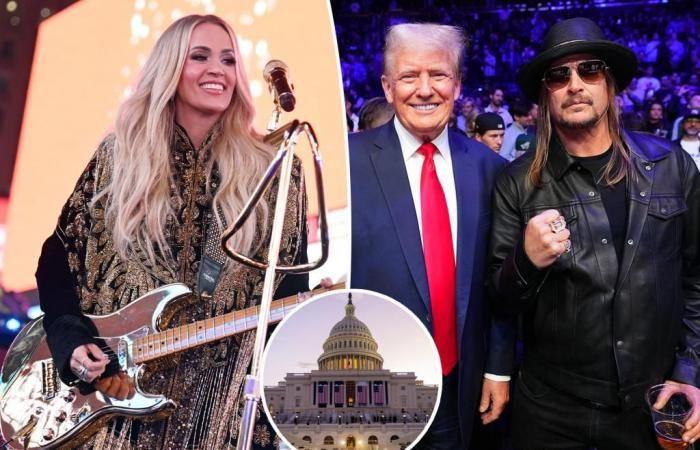 Kid Rock si esibisce alla cerimonia inaugurale di Donald Trump