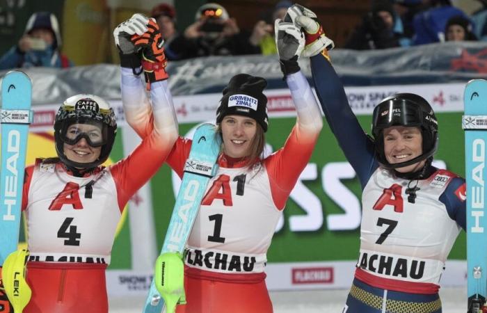 Camille Rast vince lo slalom di Flachau