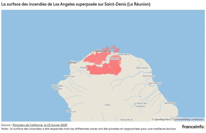 visualizzare l’entità degli incendi in California rispetto alle città francesi