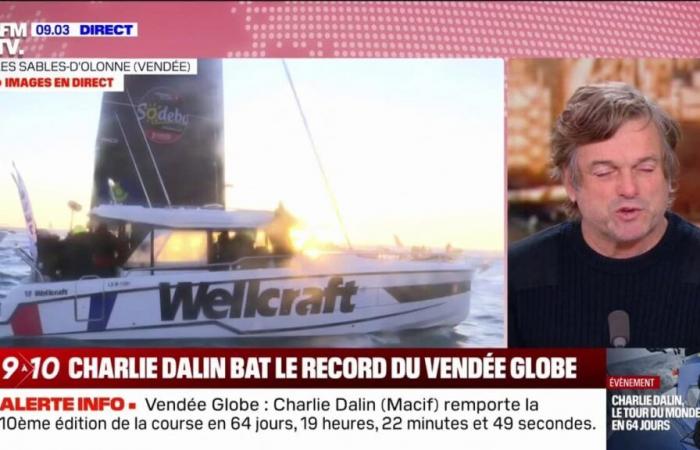 Marc Thiercelin, skipper ed ex podio del Vendée Globe, ripensa al suo arrivo a Sables-d’Olonne