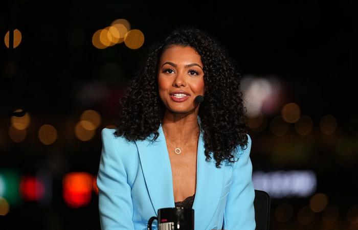 Malika Andrews torna nello studio di ESPN a Los Angeles per “NBA Today” in mezzo agli incendi