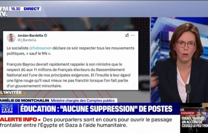 Amélie de Montchalin (ministro responsabile dei conti pubblici) reagisce alle dichiarazioni di François Rebsamen sulla RN