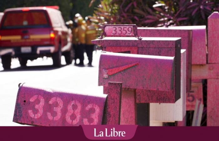 Polemica sulla polvere rosa antincendio che ricopre Los Angeles