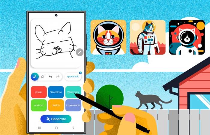 Samsung annuncia una funzionalità migliorata di Sketch to Image per Galaxy S25