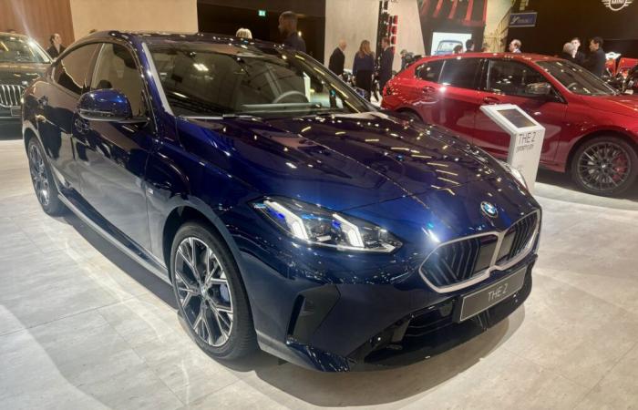 La nuova BMW Serie 2 Gran Coupé è esposta al Motor Show di Bruxelles prima della sua uscita