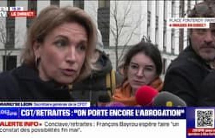 Il primo ministro François Bayrou parla dopo l’incontro con le parti sociali