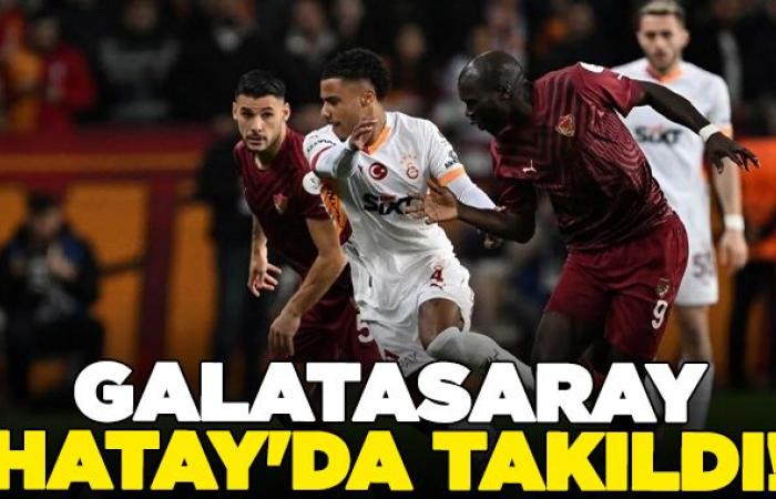 Il Galatasaray è rimasto bloccato con l’Hatayspor in Super League – Sport