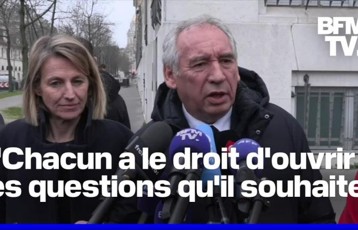 Il primo ministro François Bayrou parla dopo l’incontro con le parti sociali