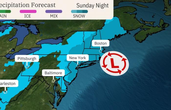 La neve nel nord-est avrà un impatto su milioni di persone questo fine settimana