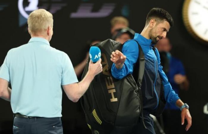 Novak Djokovic rifiuta l’intervista in campo dopo la vittoria al quarto turno dell’Australian Open